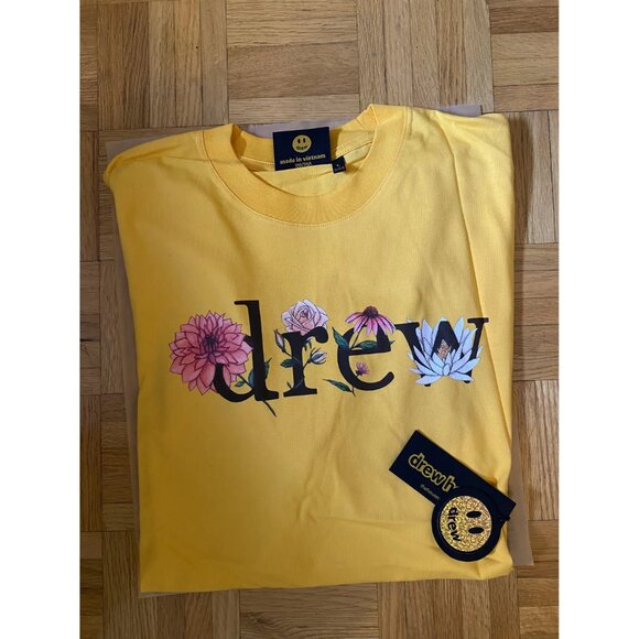 NWOT Drew House Floral Drew T-Shirt, Yellow Large - Picture 3 of 7